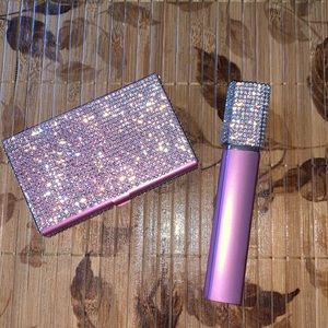 Bling credit card holder and perfume atomizer